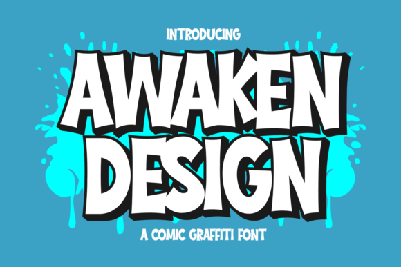 Awaken Design: Bold Graffiti Font for Creative Projects