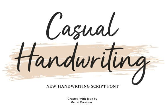 Casual Handwriting: A Warm, Modern Script for Authentic Design
