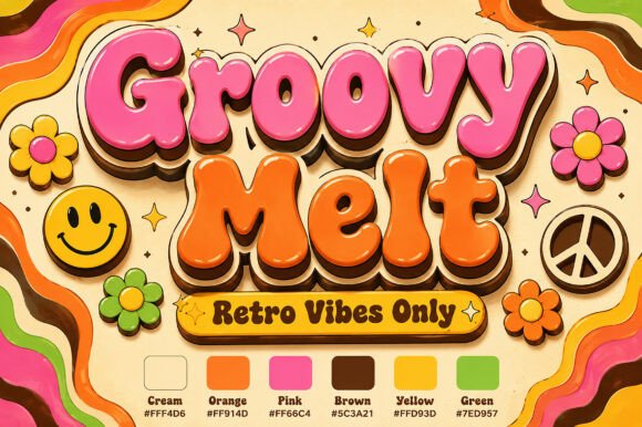 Groovy Melt: Infusing 1970s Psychedelia into Modern Design