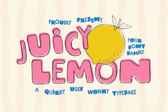 Juicy Lemon: The Playful Display Font That Pops