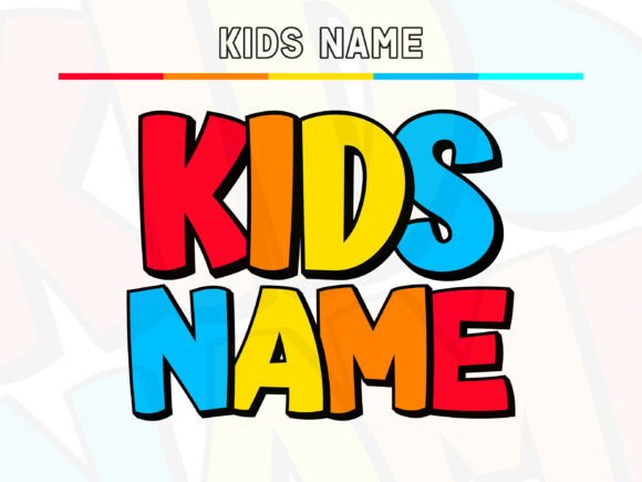 Kids Name: A Color Font That Pops Off the Page