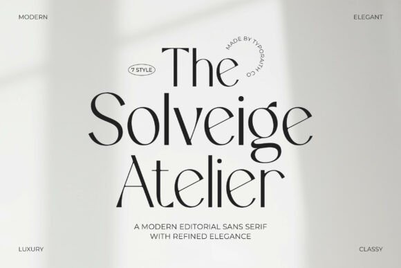 The Solveige Atelier: A Font for Modern Luxury